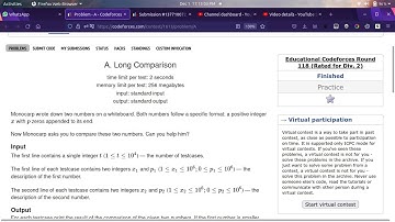 Educational Codeforces Round 118 (Rated for Div. 2) | A. Long Comparison
