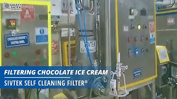 Filtering chocolate ice cream with self-cleaning filter®