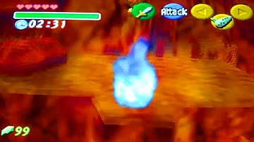 Zelda OOT Cheat Code fire inside death mountain trail + death mountain crater