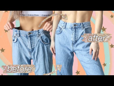 10 ways to alter oversized jeans// how to to take in + downsize