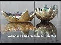 DIY- RECICLE SEMPRE ! como fazer Vasinhos Folhas com Rejunte