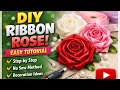 DIY Satin Ribbon Rose 🌹 | Easy Ribbon Flower Tutorial for Beginners