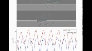 Legged Robot Running on Granular Media - Simulation