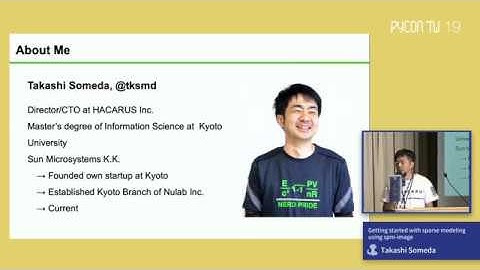 Getting Started With Sparse Modeling Using Spm-Image｜Takashi Someda｜PyCon TW 2020