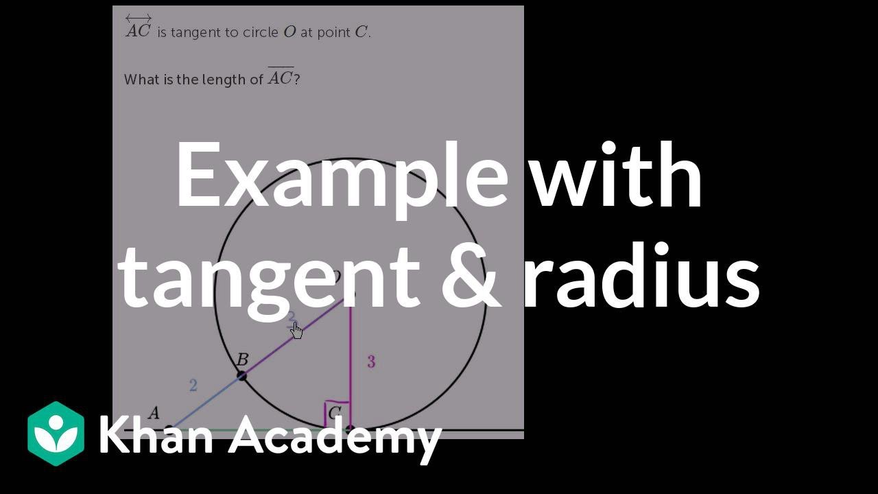 Tangents Of Circles Problem Example 3 Video Khan Academy