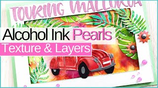Alcohol Ink Pearls Background Texture & Layers