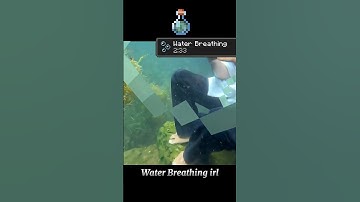 Minecraft Water breathing Porstion in Real Life #shorts #minecraft #real #minecraftshorts