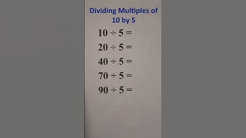 Dividing multiplies of 10 by 5 #infomaths