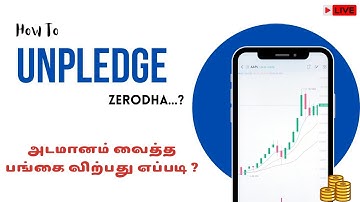 How to Unpledge shares in zerodha ? | 🔴Live Demo | Zerodha Demat Account in Tamil | SMA