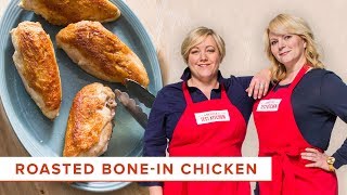 How to Make Simple Roasted Bonein Chicken Breasts with Jalapeño Cilantro Sauce
