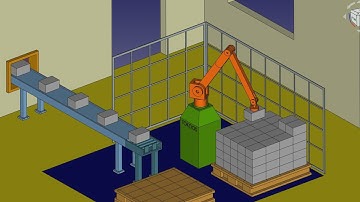 Animation of Robot Palletizing on FreeCAD