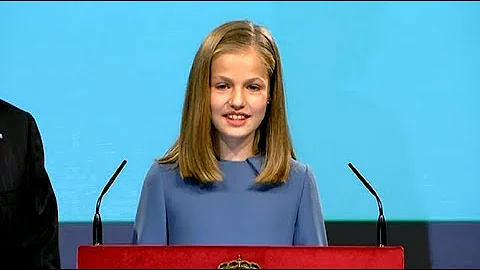 Spain's Princess Leonor performs first public read...