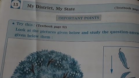 Std.4 EVS.1 Lesson 15 My district, My state Digest Answers Maharashtra Board