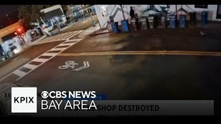 Intense Video as Car Speeds Headfirst into California Coffee Shop