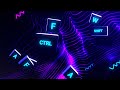 Parallax Flying Blue Neon 3d Keyboard Keys Above lines Looped Background Animation | Free Version