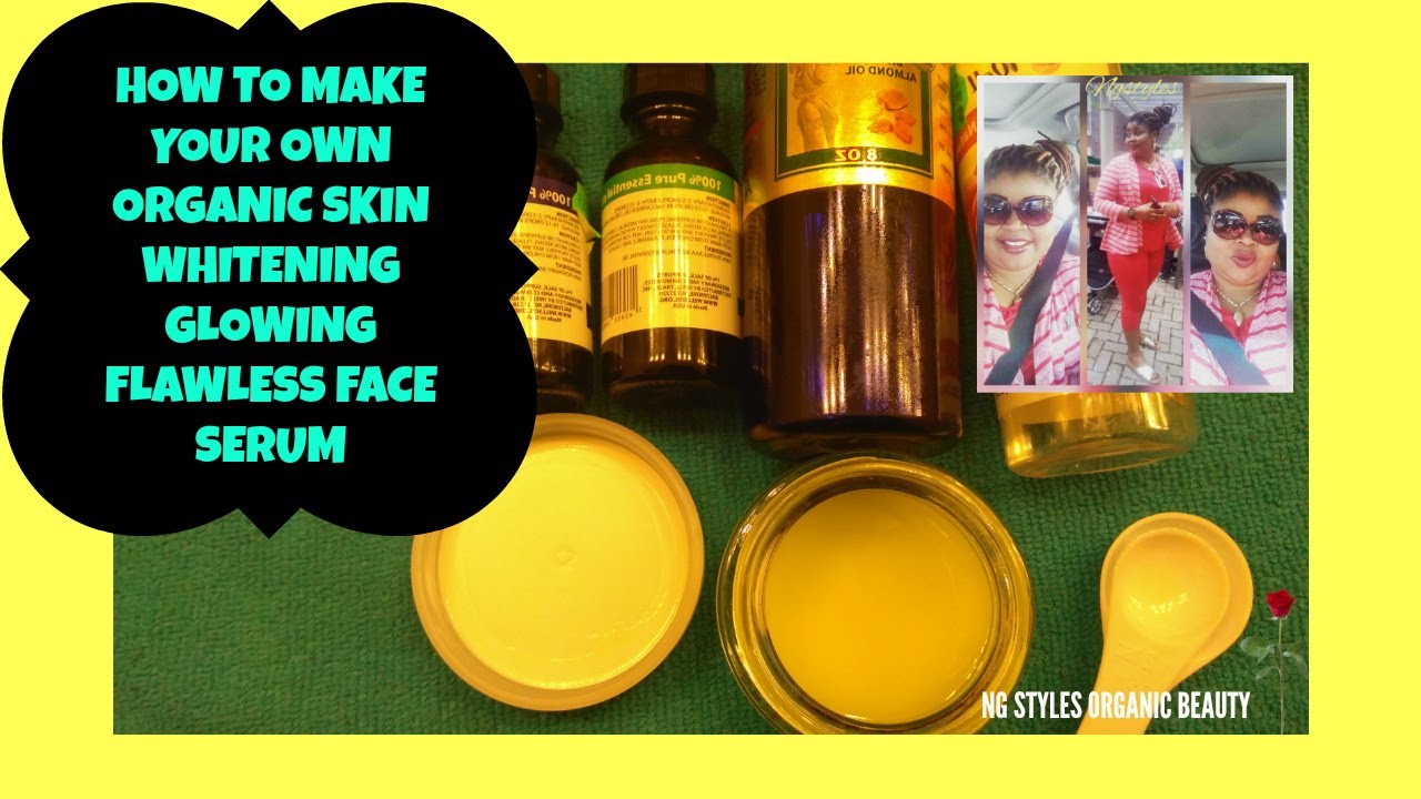 ORGANIC SKIN WHITENING GLOWING FLAWLESS FACE SERUM natural skin care products
