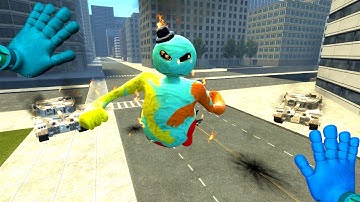 HUGE AND SCARY SMILING CREATURES FROM POPPY PLAYTIME KILL EVERYONE IN THEIR PATH PART2 - GARRY`S MOD