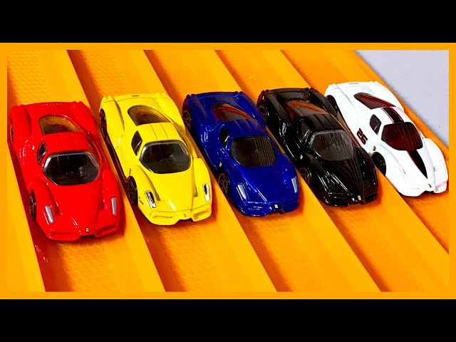 Which is Fastest? 5 X Ferrari Enzo - Hot Wheels - YouTube