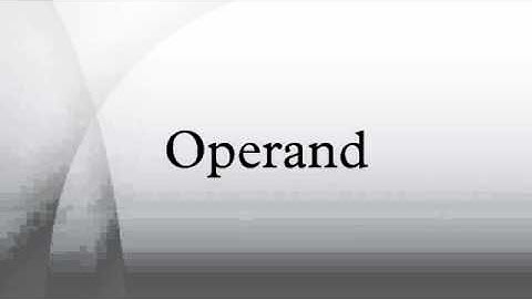 Operand