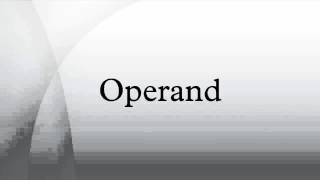 Operand