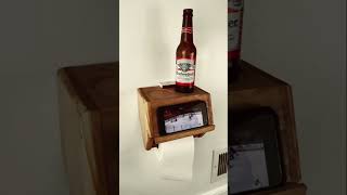 I Made A Toilet Paper Holder #Qualitytime #Twobrewpoo #Woodworking