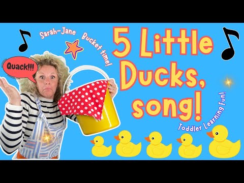 Five Little Ducks Song! 🦆 Animal Fun for Toddler, Kids & Babies! Let's Sing Together on Bucket Time!