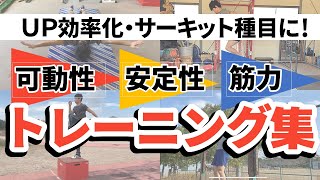 【UPの効率化やサーキット種目に】陸上選手の可動性、安定性、筋力向上トレーニング集