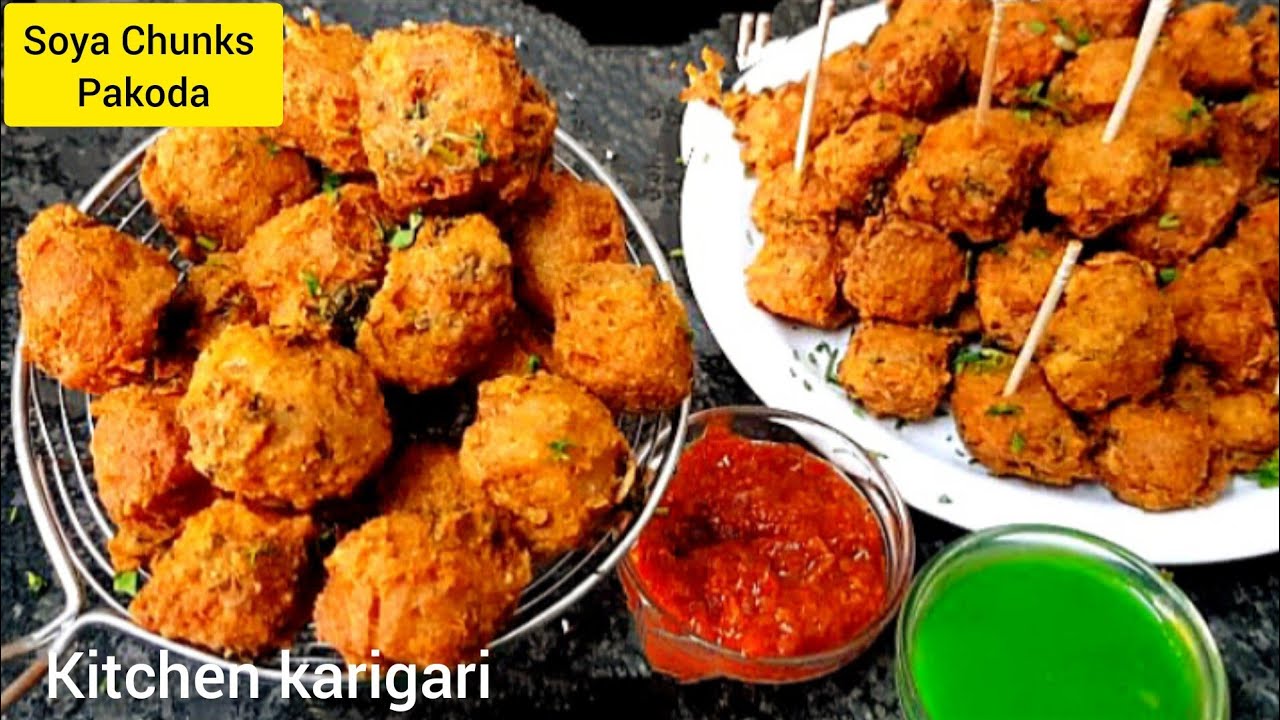 Soya Chunks Pakoda Recipe Soya Pakora Recipe Crispy Chatpata Nashta