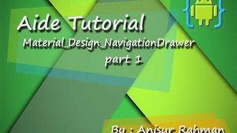 Aide Tutorial # 6_Material_Design_NavigationDrawer_Part_1