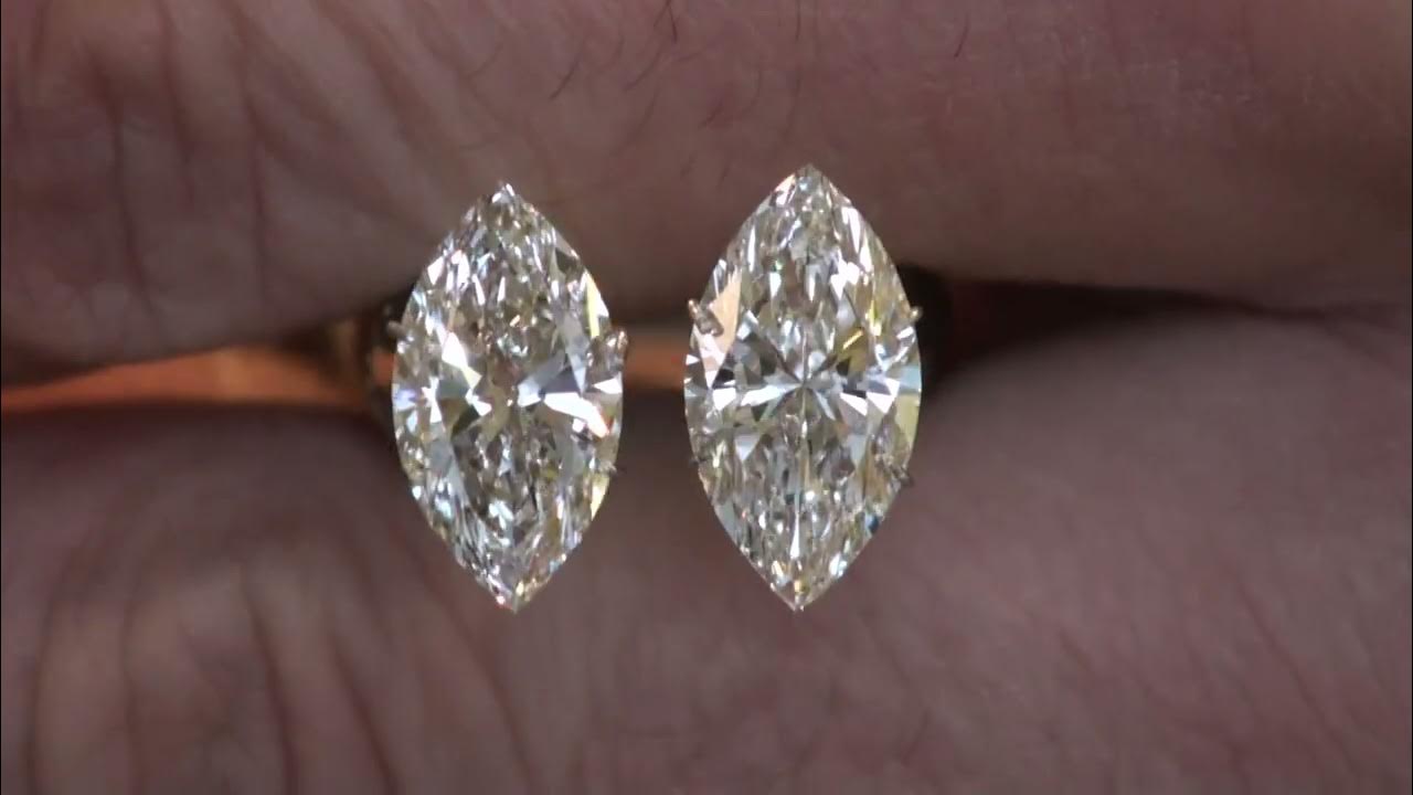 2 5 2 7ct marquise diamond comparison youtube