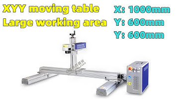 1000*600mm working area marking fiber laser machine XYY moving table mirror ceramic tile metal sheet