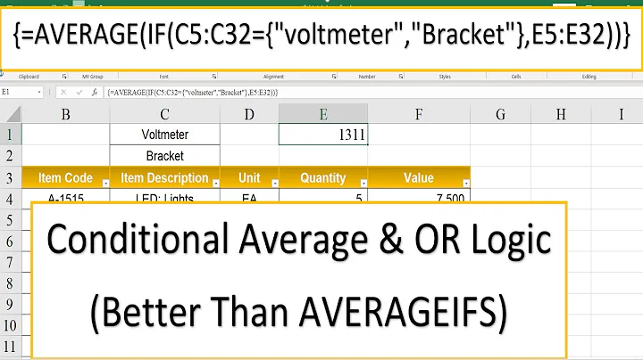 Better than Averageifs | Same Column Multiple Criteria | OR logic With Average & IF