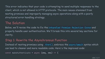 Resolving Unhandled Promise Rejection Error in Node.js