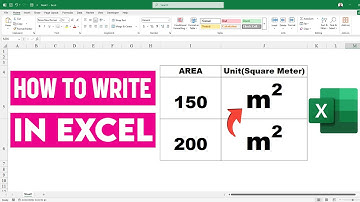 How to Write square Meter m2 in MS Excel | How to put m2 in excel