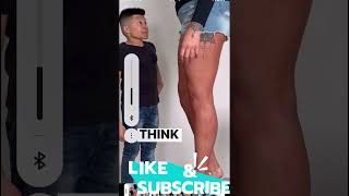 Tall giant girl in heels 👠 with tiny small man Funny video