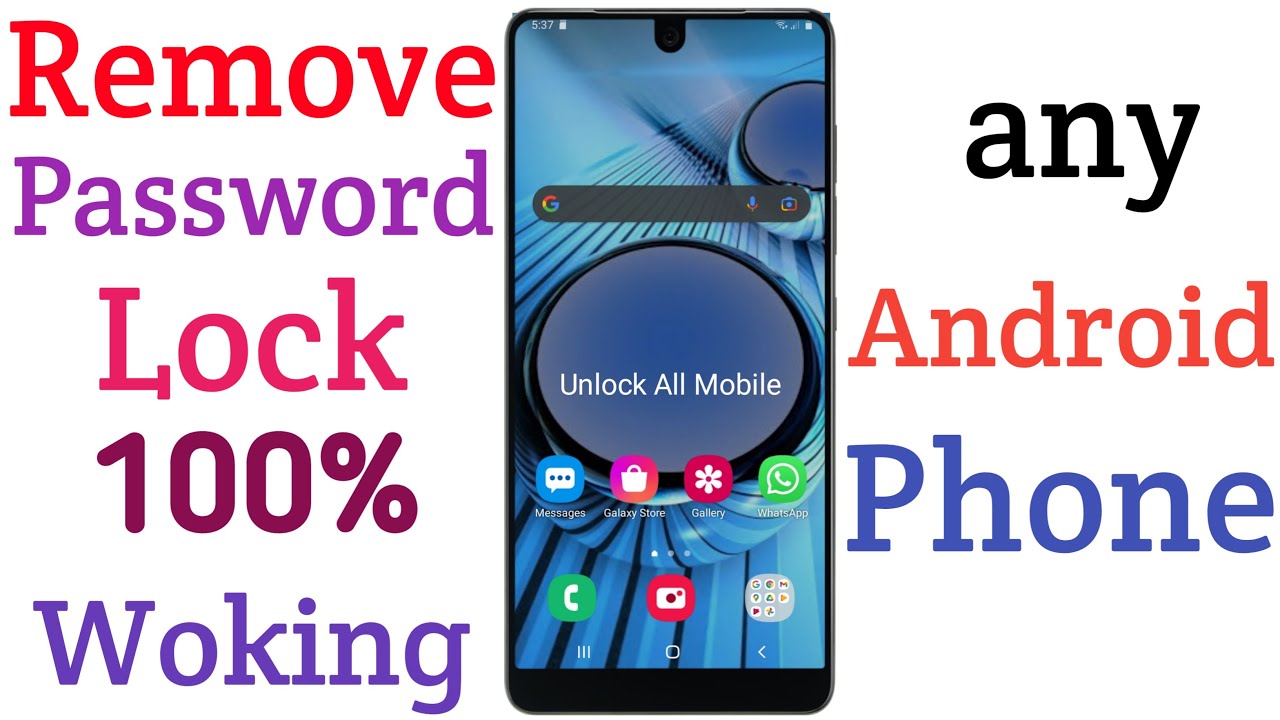 Remove Password Lock Any Android Mobile Without (Reset/Factory Reset
