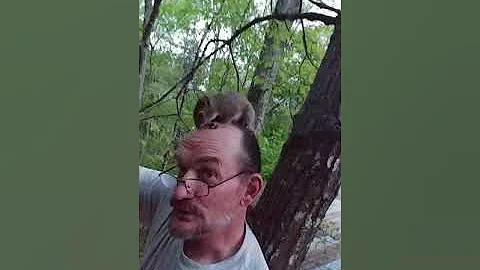 JP Madren "the dough bowl maker"  (www.doughbowlmaker.com) ...feeding his squirrels