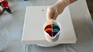 (643) Fire & Ice ~ MARBLE KISS ~ Split cup acrylic pour painting ~ Fluid art ~ Step by step tutorial