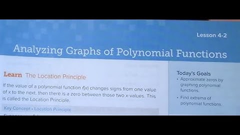 Module 4 Lesson 2 Analyzing Graphs of Polynomial Functions
