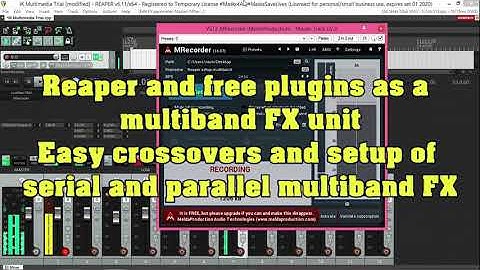 How to set up Reaper as a Multiband Multi FX Signal Processor for FREE
