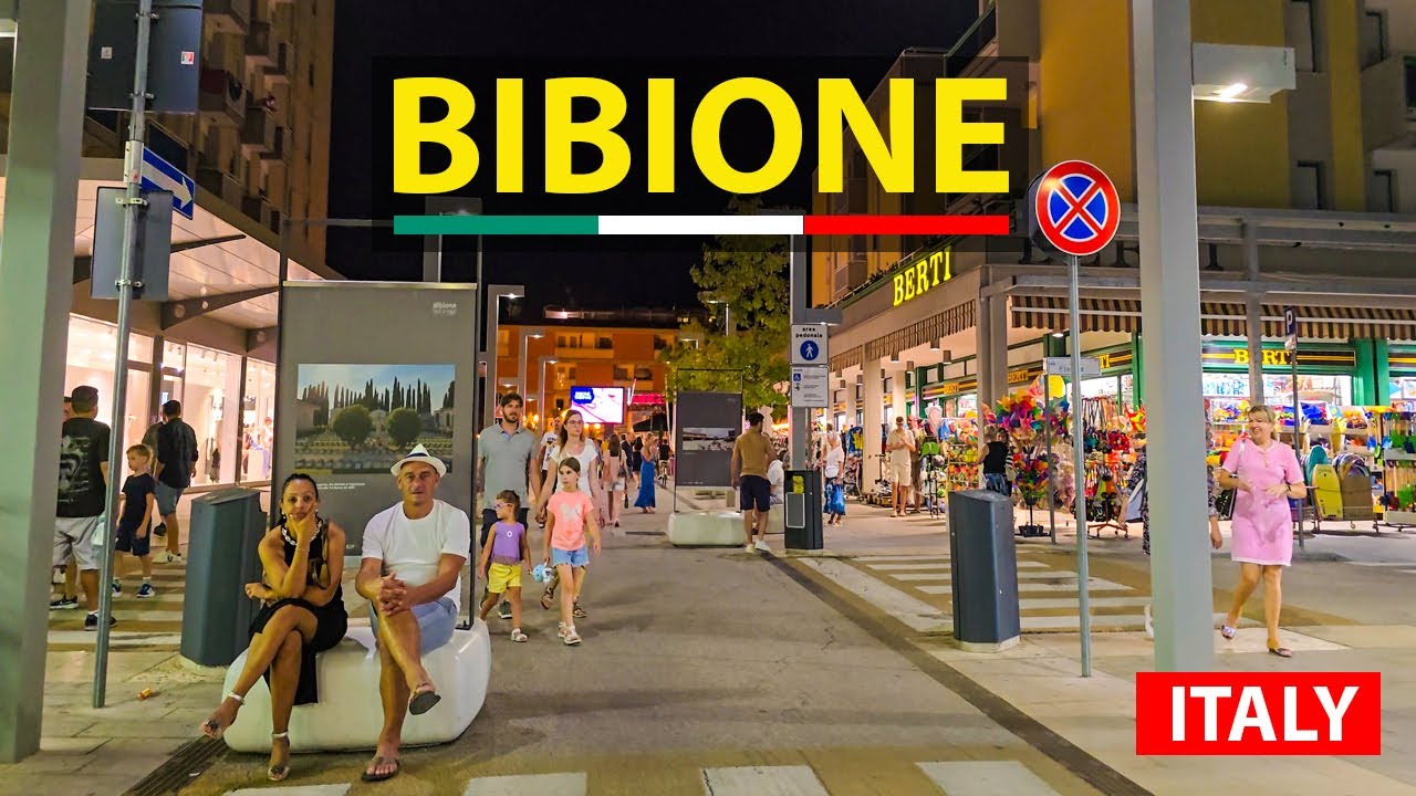 Bibione at Night ✨ Evening City Walk in Italy's Lively Resort