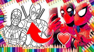 🎨 Spider-Man & Deadpool Coloring Fun! 🎨