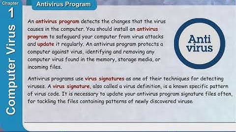 CLASS VII-CH.1 COMPUTER VIRUS