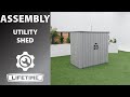 Lifetime utility shed  lifetime assembly