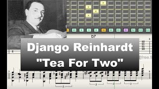 Django Reinhardt - "Tea For Two" (1937) - jazz guitar transcription by Gilles Rea chords