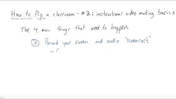 How to Flip a Classroom - #2 Video Creation Basics