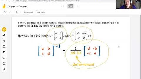 Math 250 Adjoint Matrices and Cramer