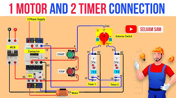 Timer Switch With Three Phase Motor Connection l Motor And Timer Wiring  Connection