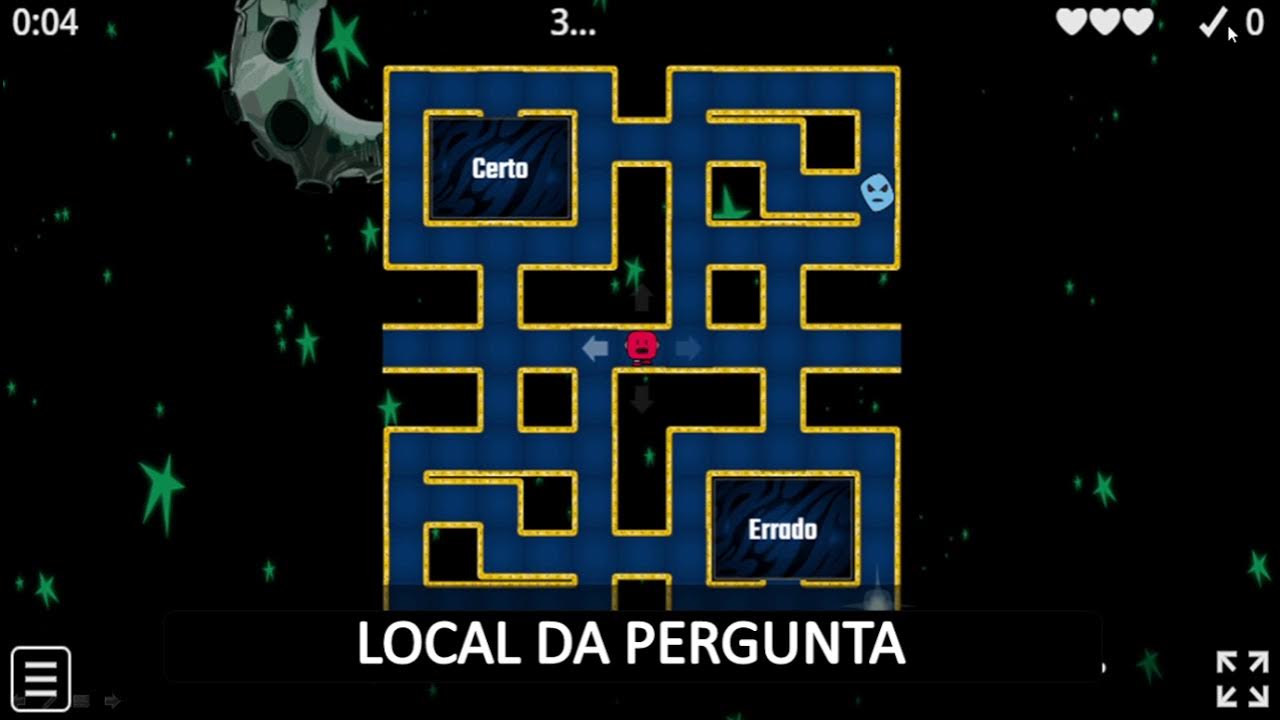 Jogo perseguição no labirinto.