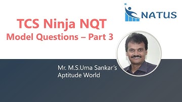 TCS Ninja NQT Model Questions Part  - 3